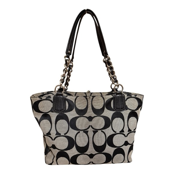 Coach Black and Gray Tote - Picture 2 of 10